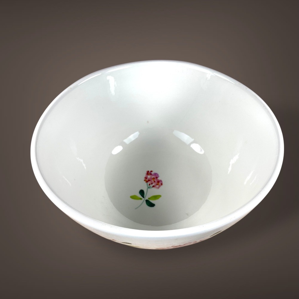 Vintage‎ Pizzato Hand Painted Italian White Art Glass Bowl 9 Inch 1980s - 2000s - Picture 3 of 9